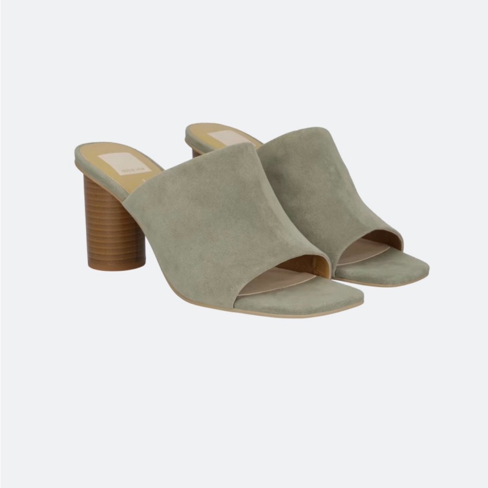 Dolce Vita Olive Green Open-Toe Mules